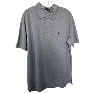 U.S. Polo Assn. Gray Polo Shirt Short Sleeves Casual